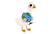 9 Cute Goose & Education Cartoon, an Object Graphic by the_myro (Thumbnail 4 of 10)