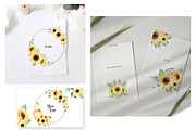 Watercolor Sunflowers, Honey & Bees, a Decorative Illustration by MayaNavits (Thumbnail 7 of 9)