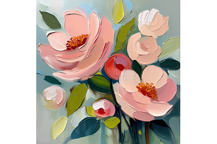 Abstract floral still life, a