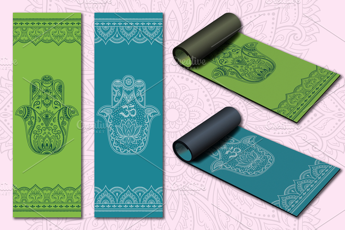 Patterns for yoga mats, a Pattern Graphic by Katika Shop (Photo 4 of 7)