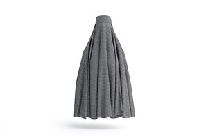 White Women's Muslim Burqa 3D Model