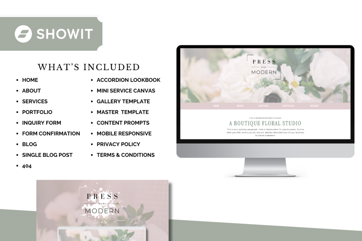 Showit Template - Wedding Website, a Websites & App Template by Press Made Modern (Photo 6 of 6)