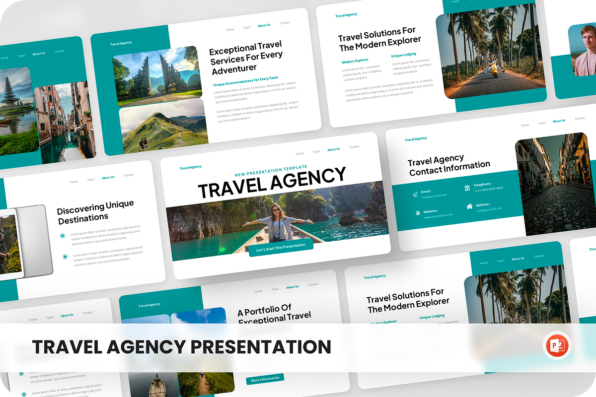 Travel Agency Powerpoint, a Presentation Template by SquidPixey (Photo 1 of 6)