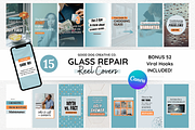 Glass Repair Reel Cover Templates, a Social Media Template by gooddogcreativeco (Thumbnail 1 of 9)