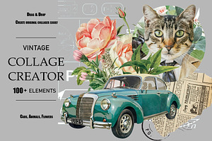 Vintage Collage Creator 99+ Elements