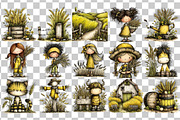 Whimsical Wheat Farm PNG, a Seasonal Illustration by Nicolle's Colorful Art (Thumbnail 3 of 4)