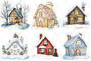 Watercolor Christmas House Sublimati, an Illustration by DreamPrint404 (Thumbnail 3 of 5)