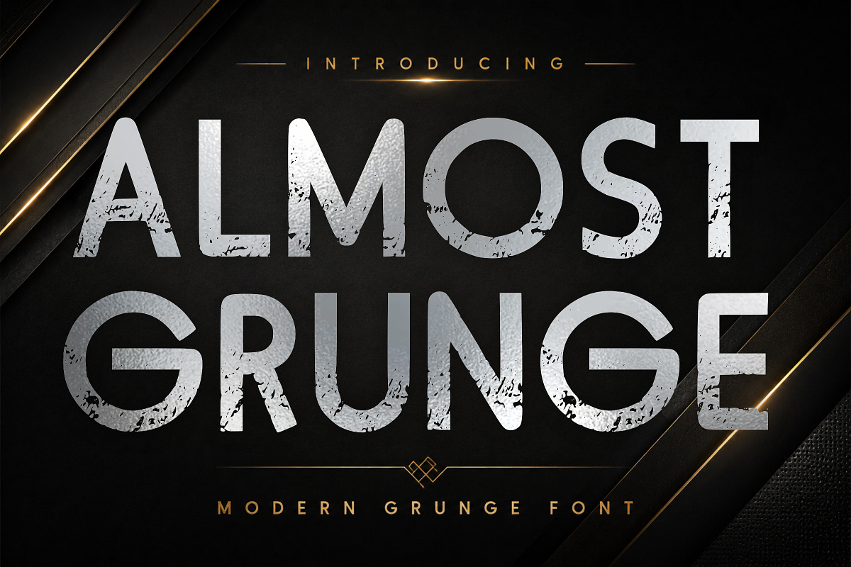 Almost Grunge - Distressed Font, a Sans Serif Font by Limited.studio (Photo 1 of 5)