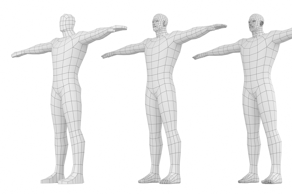 Hero Male in T-Pose Base Mesh, a Characters & Person 3D Model by VK Studio (Photo 9 of 22)