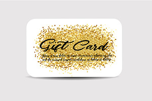 Gift Card With Gold Glitter