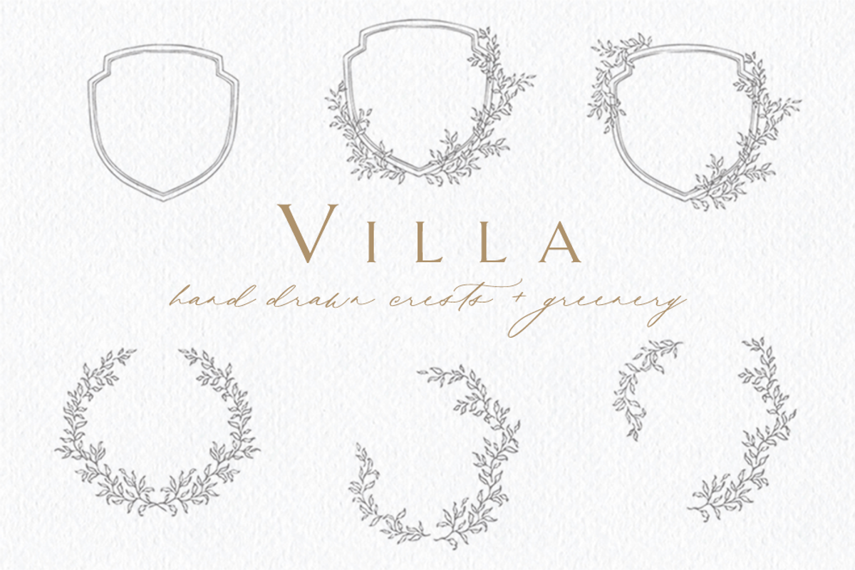 Hand Drawn Wedding Crests & Greenery, an Illustration by Blushed Design by Katrina (Photo 5 of 5)