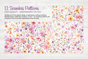 Floral Fantasia Seamless Patterns