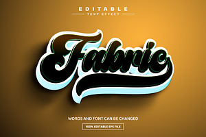 Fabric 3D Editable Text Effect