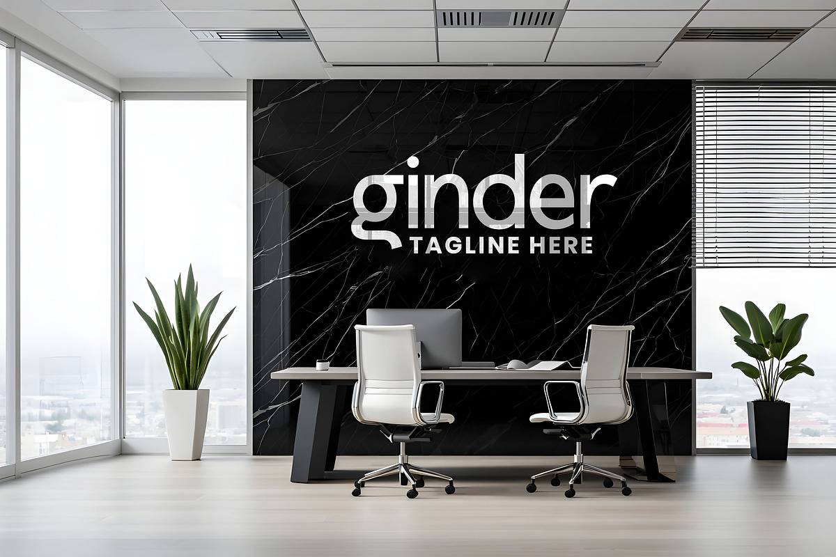 Modern Office Wall Logo Mockup, a Mockup by GenesisCreativeCo (Photo 2 of 3)
