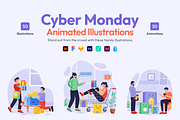 Animated Cyber Monday Illustrations, an Emoji Icon by Vectors Market (Thumbnail 1 of 8)