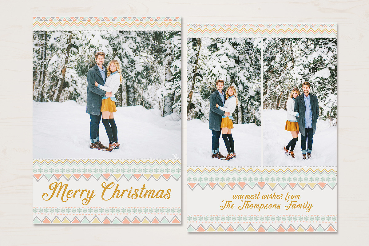 Christmas Card Template, an Invitation Template by TheSeventhDesire