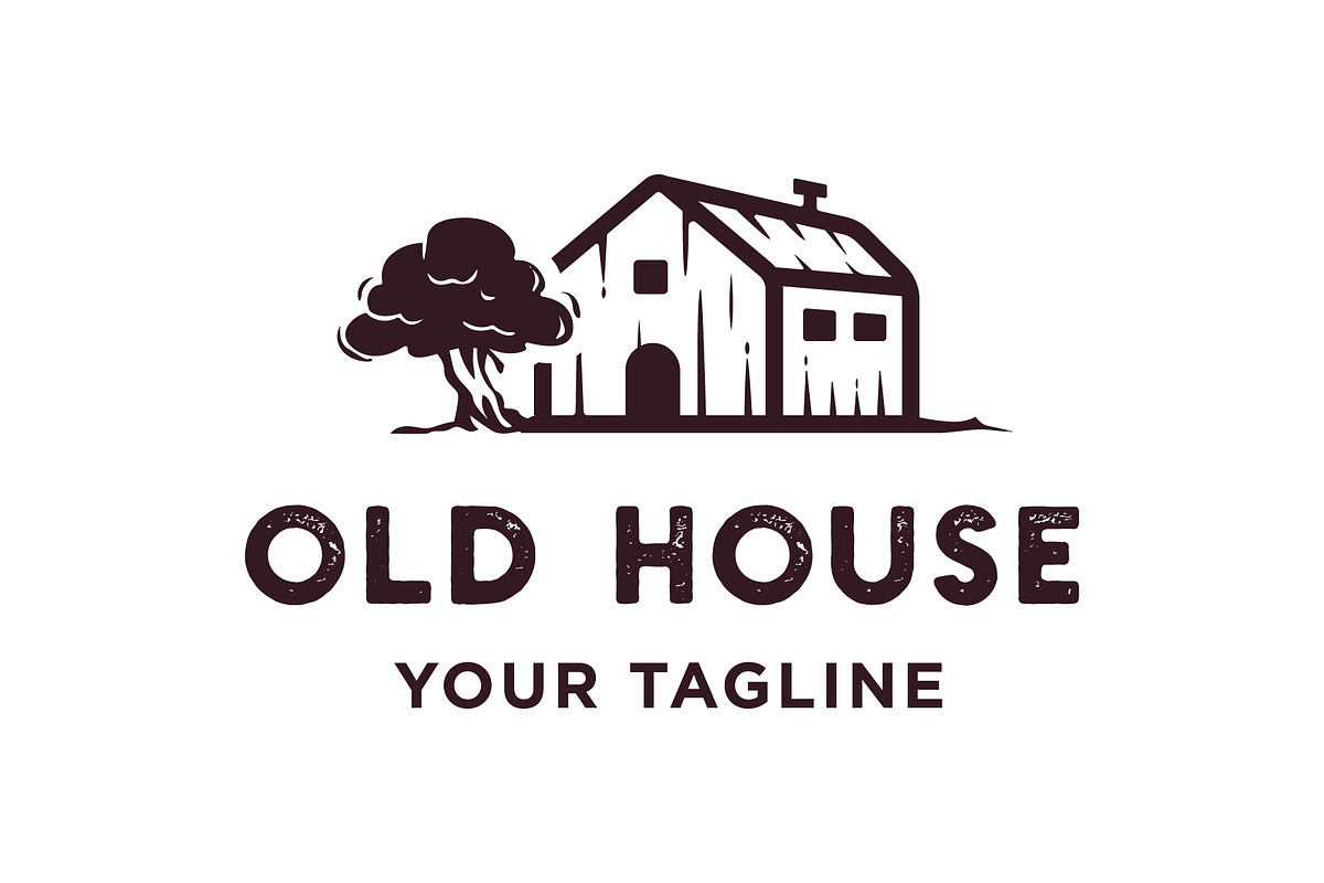 rustic old house wooden barn logo, a Branding & Logo Template by funpixel
