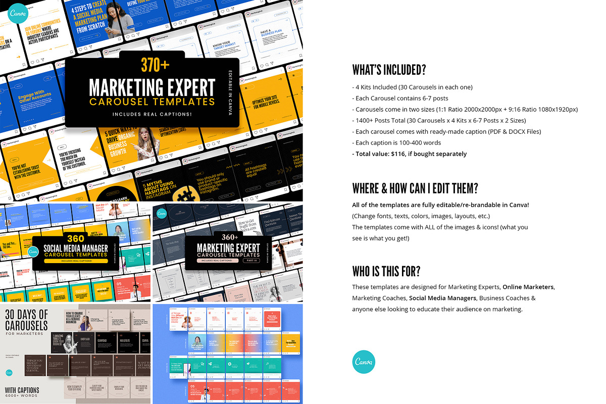Instagram Marketing Carousel BUNDLE preview 2