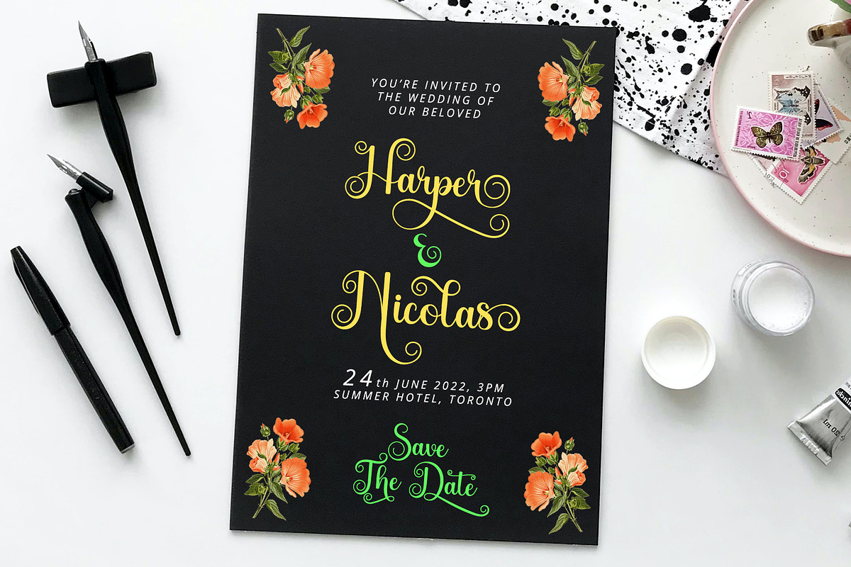 Aliyah - Swirly Calligraphy Font, a Script Font by Airotype (Photo 4 of 12)
