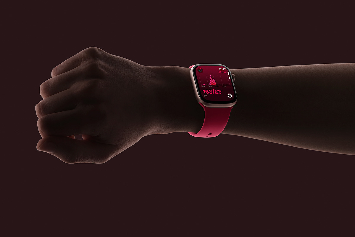 24 Watch Series 11 in Hand Mockups, a Wearable Device Mockup by Asylab (Photo 22 of 107)