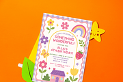 Retro Rainbow Girls Birthday Invite, an Invitation Template by heynomi (Thumbnail 11 of 20)
