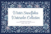 Winter Snowflakes Watercolor, a Seasonal Illustration by YarovaArt (Thumbnail 1 of 17)