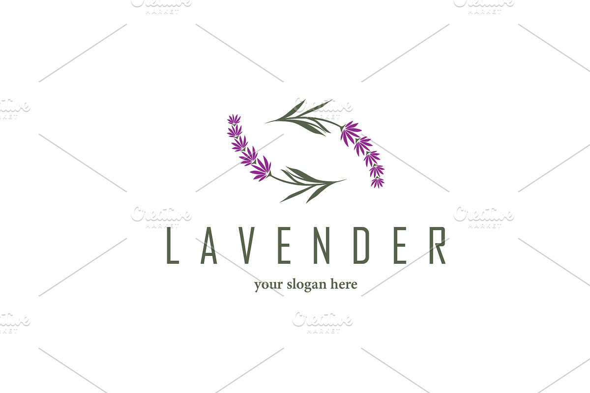 Lavender Logo Simple Elegant Flower, a Branding & Logo Template by Maylianaw28