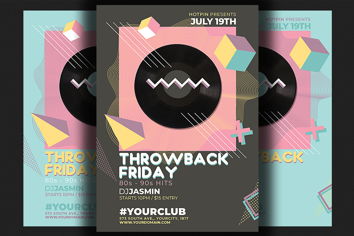 Summer Retro Party Flyer, a Flyer Template by Hotpin (Photo 3 of 5)