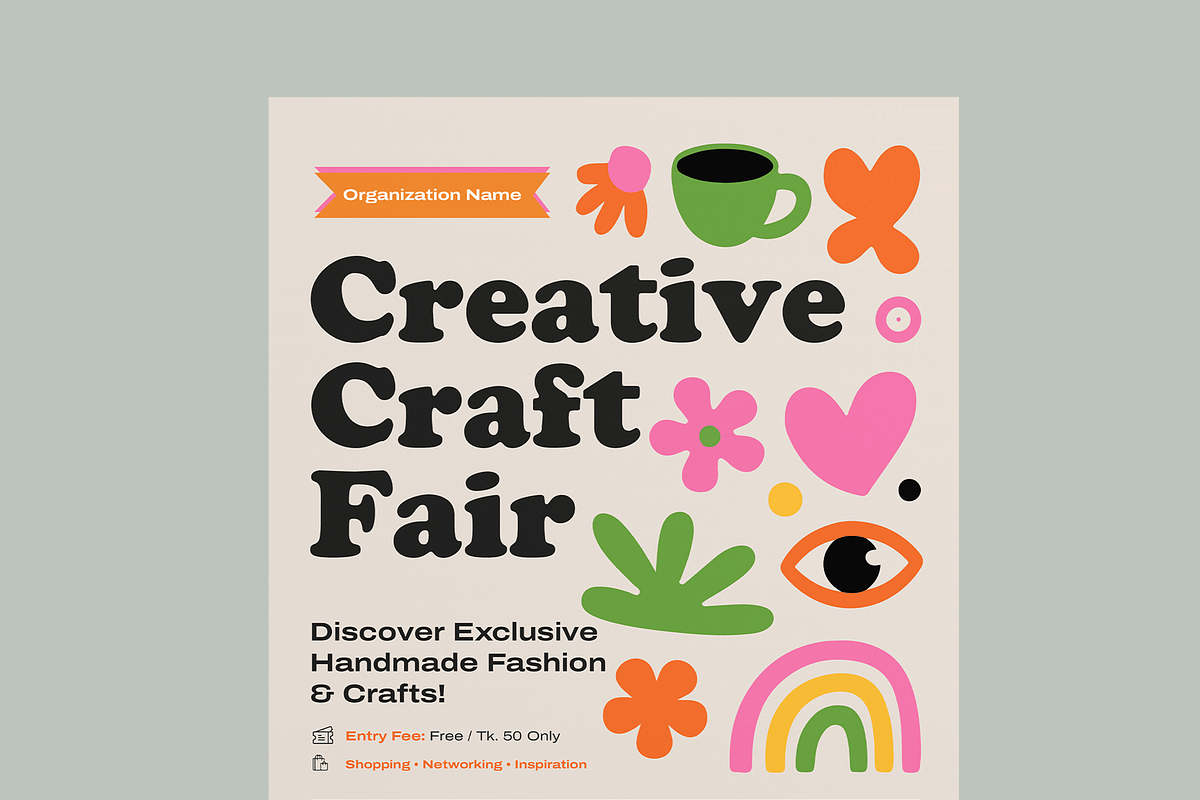 Creative Craft Fair, a Flyer Template by MightyDesign (Photo 4 of 8)