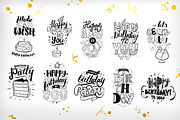 Happy Birthday hand lettering set, a Graphic by pa3x (Thumbnail 6 of 6)