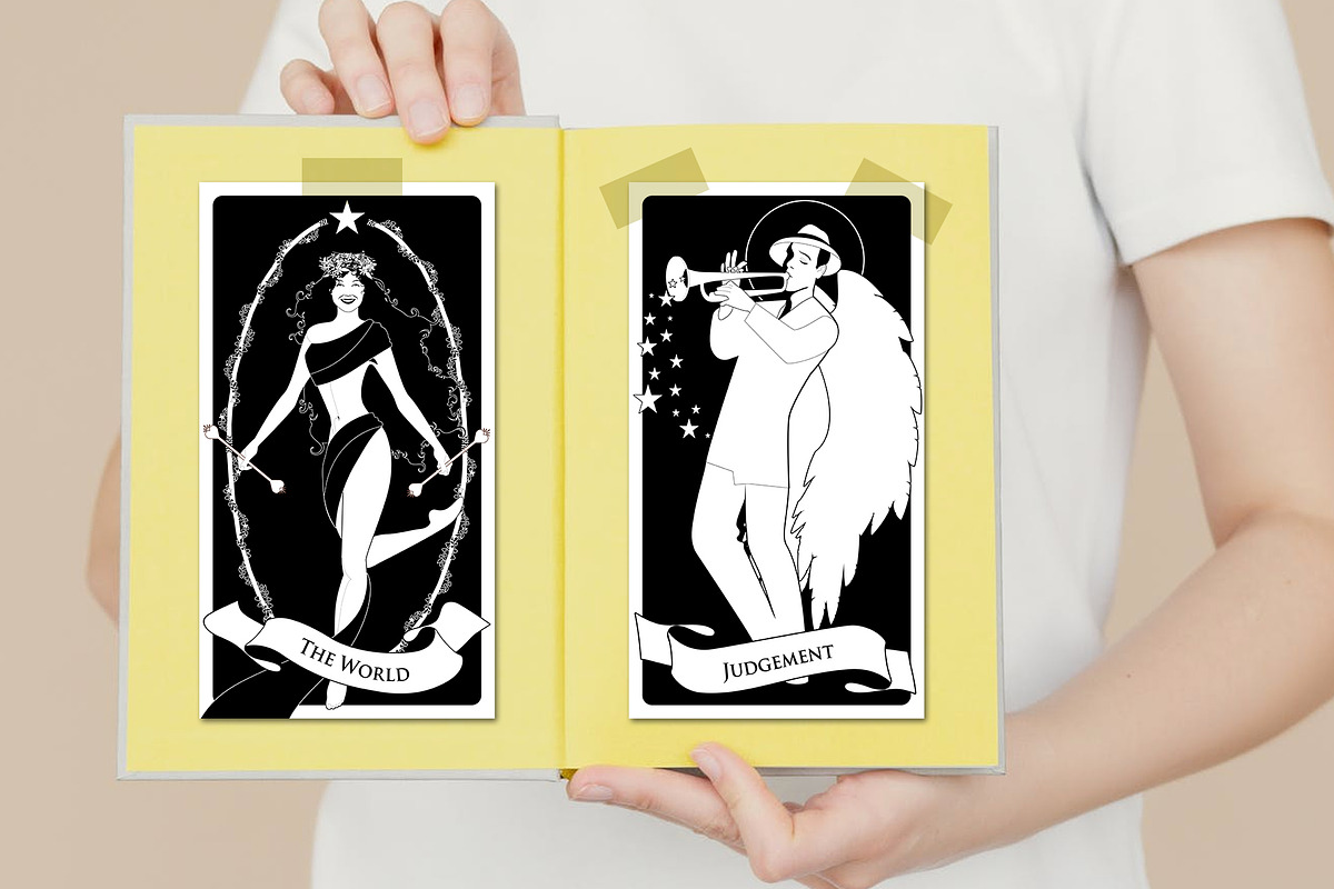 Tarot Black and White. 78 cards, an Illustration by La Inspiratriz (Photo 8 of 9)