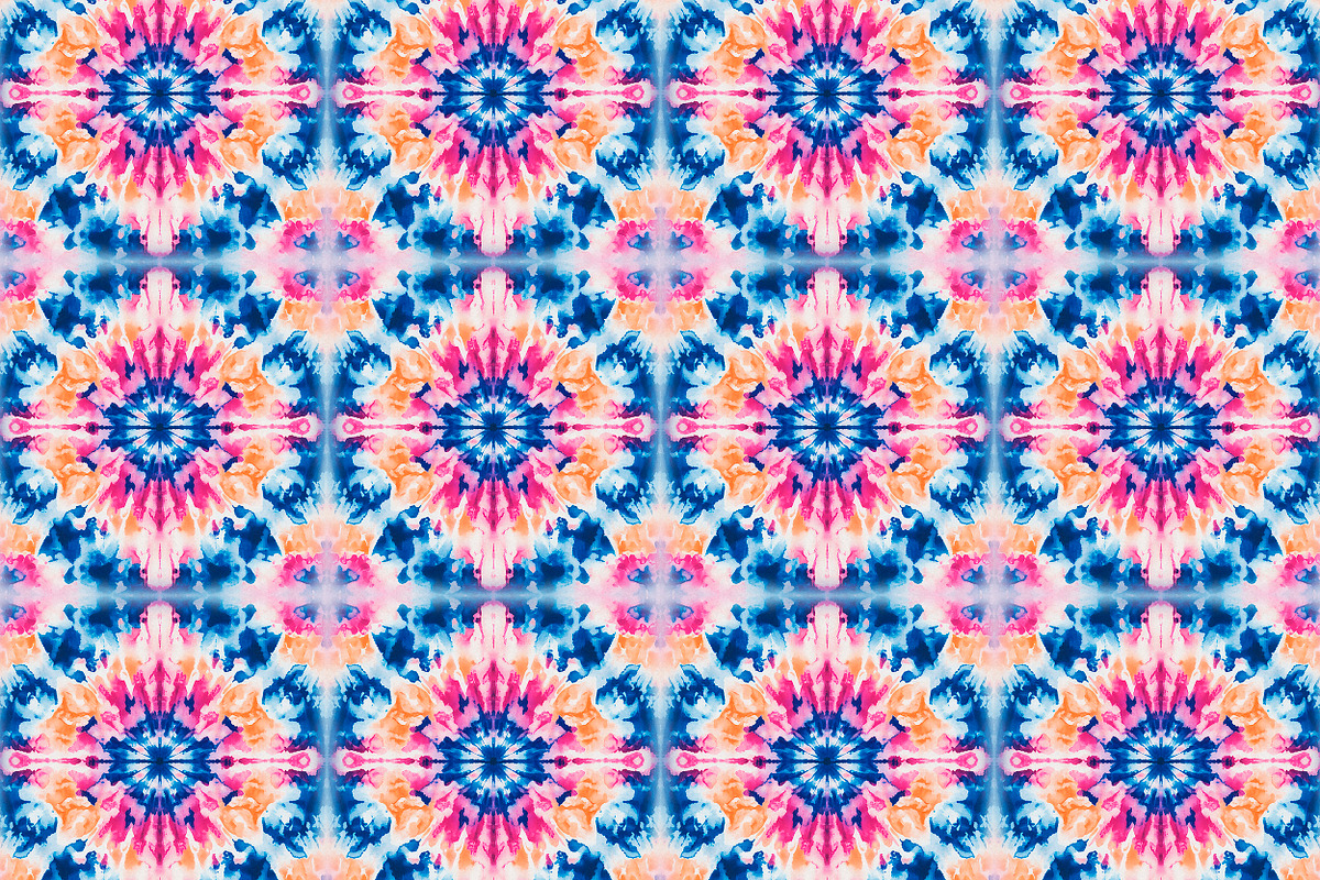 Tie dye shibori watercolor patterns, a Pattern Graphic by SketchArtStudio (Photo 7 of 14)