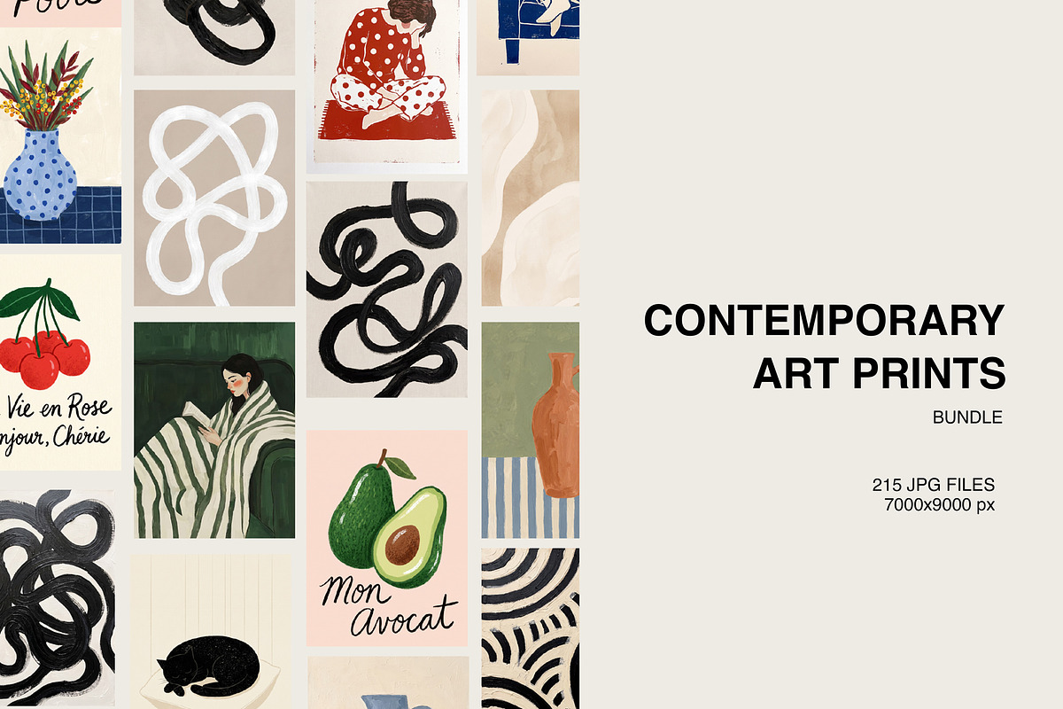 CONTEMPORARY ART PRINTS - 200 Bundle, a Background Graphic by Tomasz Ganclerz (Photo 14 of 14)