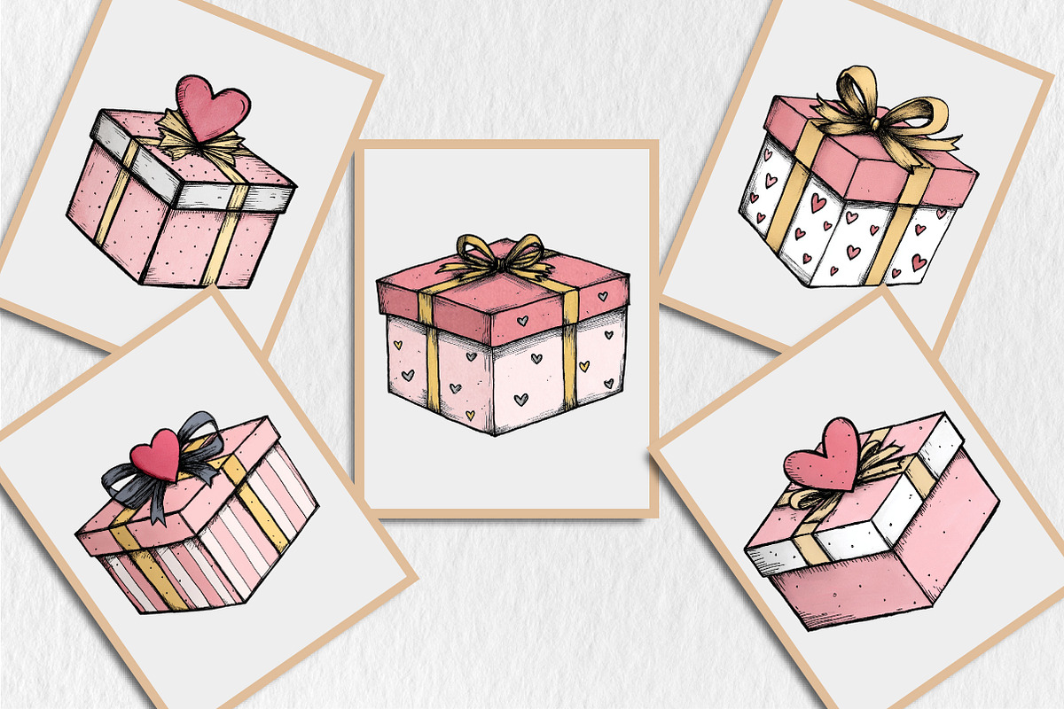 Valentine Day Gift Box Clipart, a Seasonal Illustration by Rose Art (Photo 5 of 6)