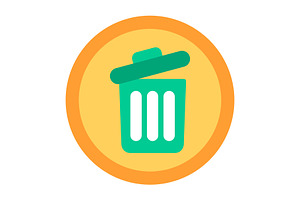 Garbage Flat Icon, a Duotone Icon by Pexelpy