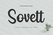 Sovett, a Script Font by twinstd (Thumbnail 1 of 10)