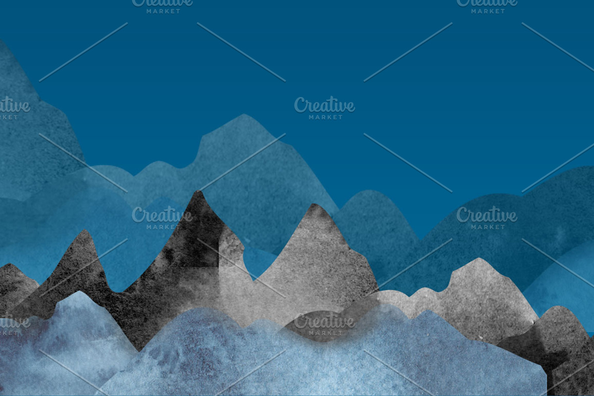 Watercolor Mountains Web Background, a Templates & Theme by audeemirza (Photo 3 of 5)