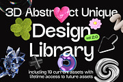 3D Abstract Design LIBRARY, a Graphic by LarysaZabrotskaya (Thumbnail 1 of 24)