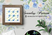Watercolor Flowers - Blue Roses, an Illustration by Pixavics (Thumbnail 5 of 8)