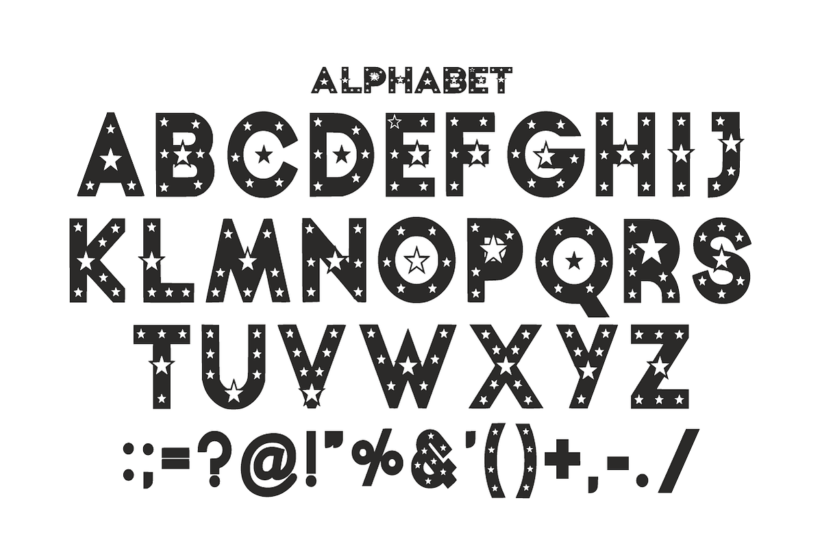 DAILY STAR - Decorative Font, a Sans Serif Font by KiddoGlyphs Studio (Photo 4 of 4)
