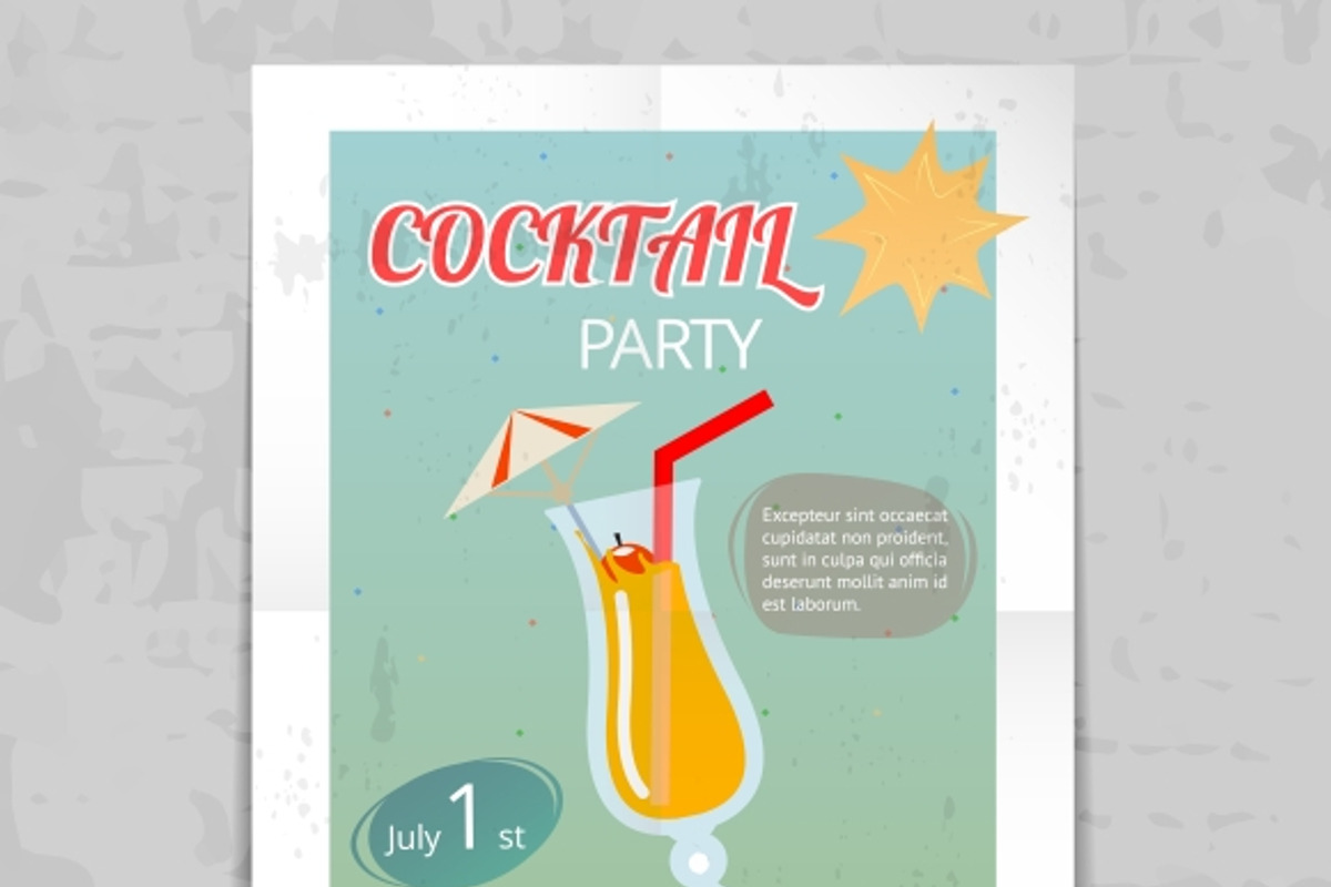 Vintage Cocktail Party Poster