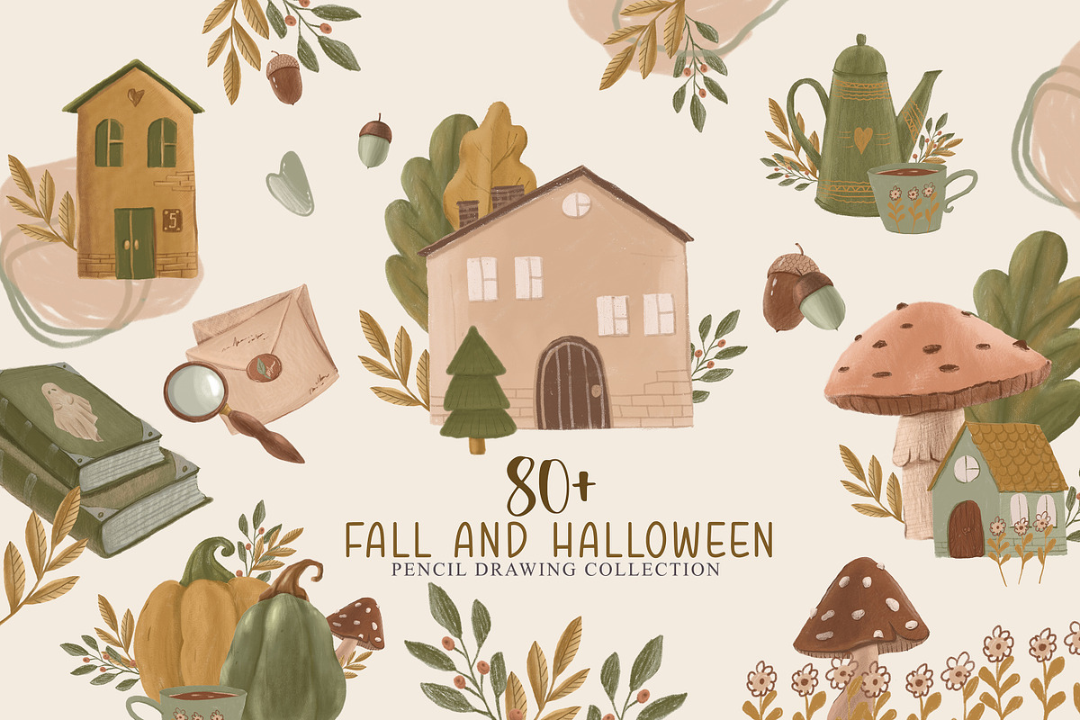 Cute fall and Thanksgiving clipart, a Texture Illustration by Tiana Geo (Photo 1 of 16)