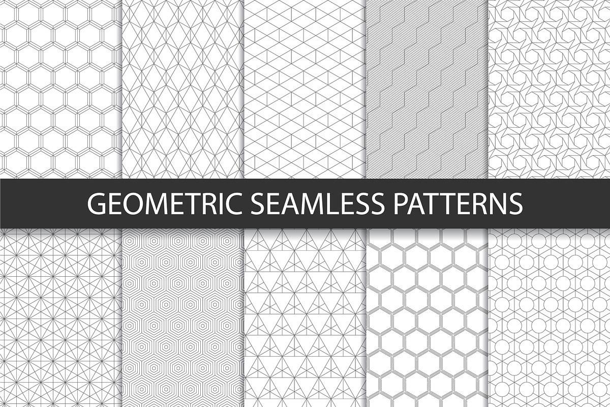 Geometric Abstract Patterns EPS+JPG, a Pattern Graphic by Plaid4You (Photo 1 of 5)