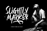 Slightly Marker - Brush Font, a Font by Sarid Ezra (Thumbnail 1 of 6)