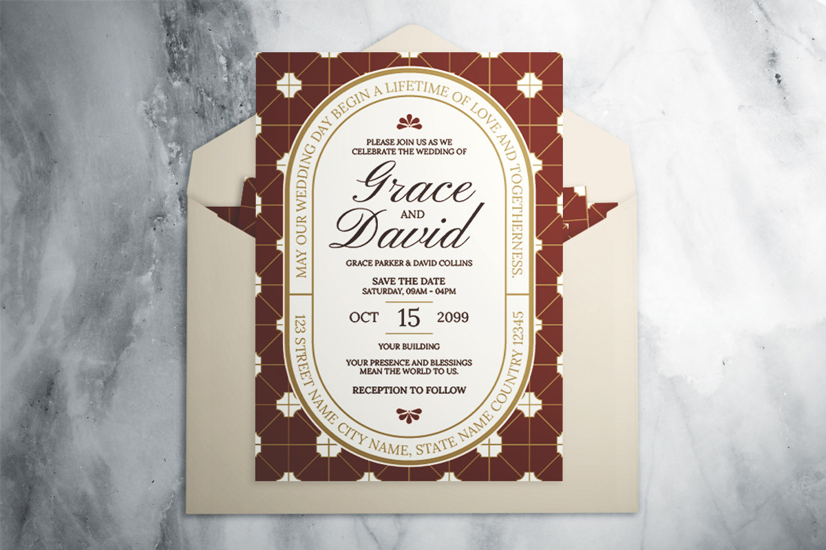 Modern Wedding Invitation Suite, an Invitation Template by The Good Store (Photo 2 of 4)