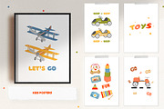 Vintage Toys Clipart & Patterns, an Illustration by JT_Design_Art (Thumbnail 3 of 10)