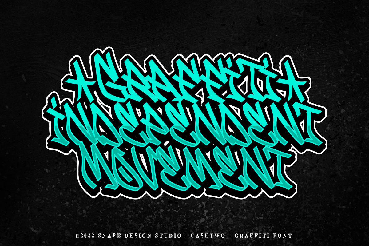 Casetwo - Graffiti Font, a Font by Snape Design Studio (Photo 3 of 5)