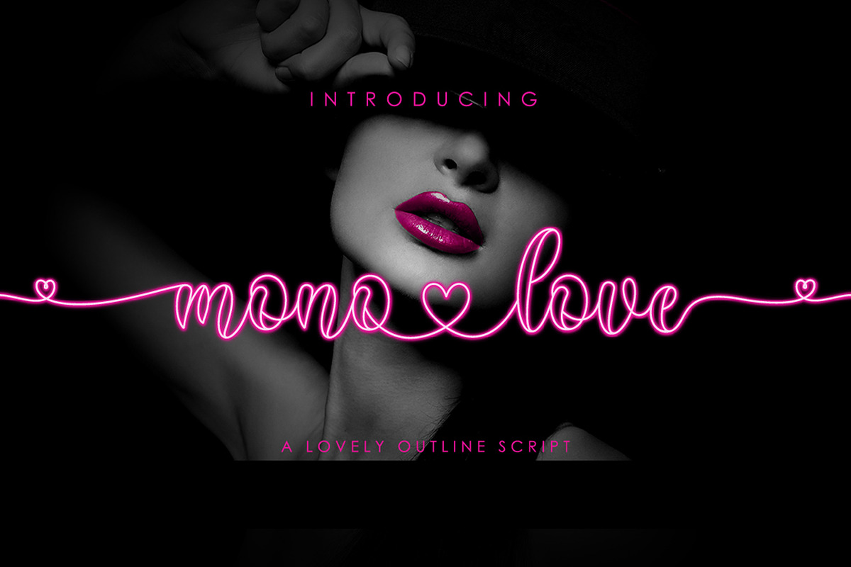 Monolove | Lovely Calligraphy, a Script Font by Almeera Std (Photo 1 of 8)