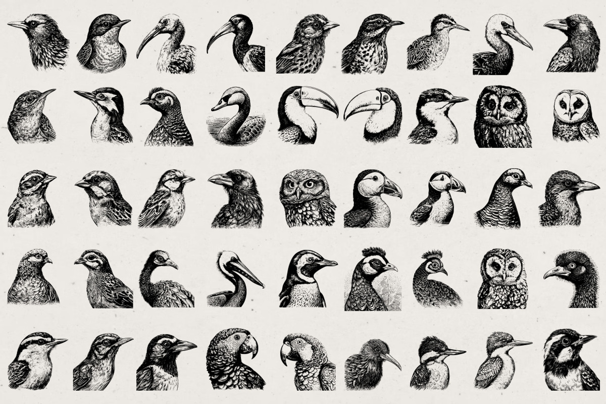 260 Birds Illustrations, an Animal Illustration by Nocturnal Wolf (Photo 2 of 13)