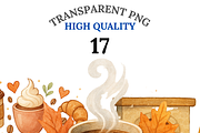 17 Cozy Coffee and Books Clipart, a Decorative Illustration by Pati Charm Studio (Thumbnail 1 of 8)